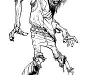 Coloriage Un effrayant zombie