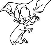 Coloriage Bartok chauve-souris de dessin anim&eacute;