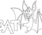 Coloriage Bat pour Halloween