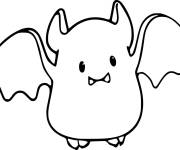 Coloriage B&eacute;b&eacute; Chauve-Souris mignon pour la f&ecirc;te