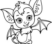 Coloriage Belle Chauve-Souris de bande anim&eacute;