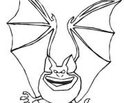 Coloriage Chauve-Souris avec le regard m&eacute;chant