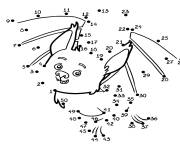 Coloriage Chauve-souris avec num&eacute;ros &agrave; relier