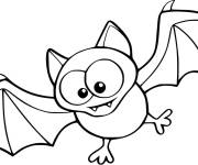 Coloriage Chauve-Souris de dessin anim&eacute;
