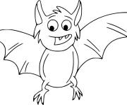Coloriage Chauve-Souris en miniature