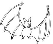 Coloriage Chauve-souris en rigolant pour enfants