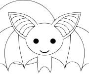 Coloriage Chauve-Souris Halloween pour enfants