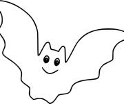 Coloriage Chauve-Souris ouvrant ses ailes