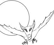 Coloriage et dessins gratuit Chauve-Souris qui fait peur en volant à imprimer