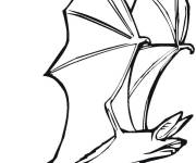 Coloriage Chauve-souris se d&eacute;place silencieusement