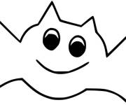 Coloriage Chauve-Souris simple cmp