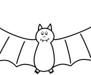 Coloriage Chauve-souris stylis&eacute; imprimable