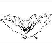 Coloriage Chauve-souris terrible imprimable