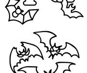 Coloriage Chauves-souris styl&eacute; en ligne PS
