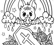 Coloriage Cute chauve-souris &agrave; imprimer