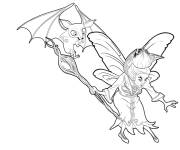 Coloriage Gwyllion et sa chauve souris dessin anim&eacute;