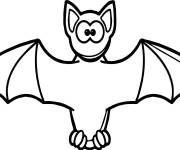 Coloriage Image chauve-souris Halloween dessin