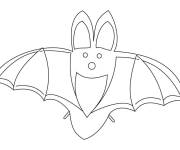 Coloriage Masque chauve-souris de Halloween