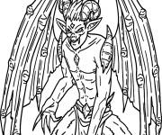 Coloriage Monstre chauve-souris effrayant