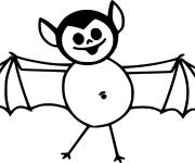 Coloriage Petit Chauve-Souris facile