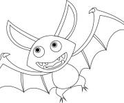 Coloriage Petite chauve-souris mignonne pour les petits