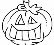 Coloriage Citrouille d'halloween amusante