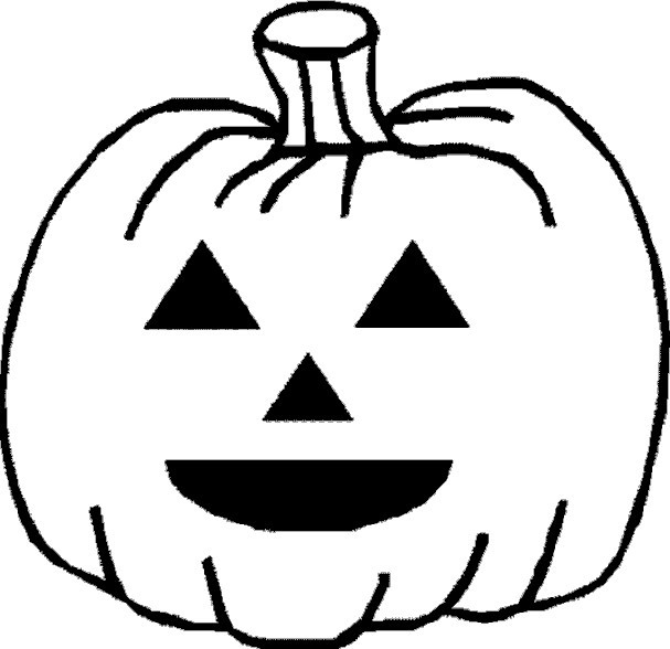 Coloriage et dessins gratuits Citrouille d'Halloween avec yeux triangulaires à imprimer