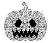 Coloriage Citrouille d'halloween complexe