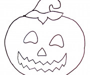 Coloriage Citrouille d'Halloween maternelle