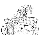 Coloriage Citrouille d'Halloween mignonne