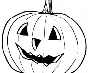 Coloriage Citrouille d'Halloween pour impression