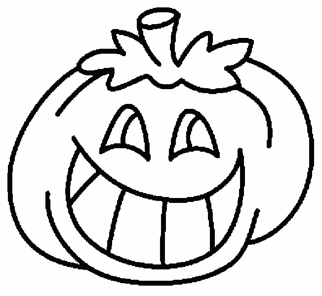 Coloriage Citrouille d'Halloween rigolote dessin gratuit à imprimer