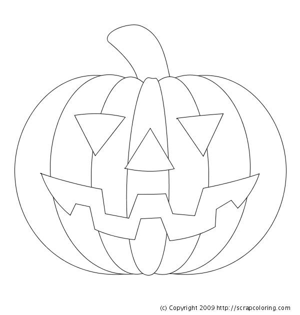 Coloriage et dessins gratuits Citrouille d'Halloween stylisé à imprimer
