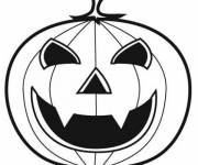 Coloriage Citrouille d'Halloween vampire