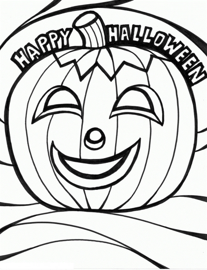 Coloriage et dessins gratuits Citrouille et Le Joyeux Halloween à imprimer