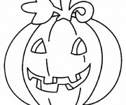 Coloriage Citrouille pour Halloween garde le sourire