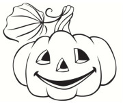 Coloriage Citrouille pour Halloween sur ordinateur