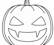 Coloriage Halloween Citrouille effrayante