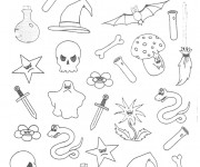 Coloriage et dessins gratuit Halloween dessin à imprimer
