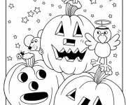 Coloriage Jolies citrouilles d'Halloween