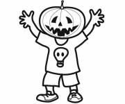 Coloriage Masque de citrouille d'Halloween