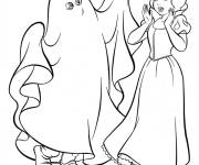 Coloriage Blanche Neige et le fant&ocirc;me