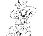 Coloriage Dalmatiens Halloween Disney