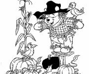 Coloriage Disney Winnie l'&eacute;pouvantail