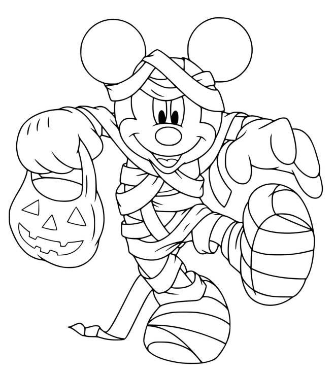 Coloriage et dessins gratuits Mickey Mouse la momie à imprimer