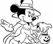 Coloriage Minnie passe l'Halloween