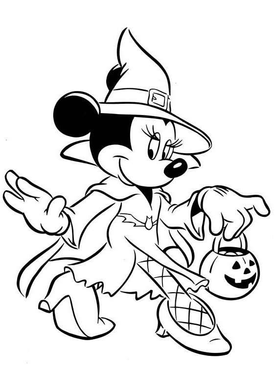Coloriage et dessins gratuits Minnie passe l'Halloween à imprimer