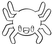 Coloriage Araign&eacute;e d'Halloween maternelle