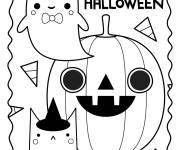 Coloriage Carte de coloriage Halloween pour petit
