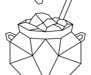 Coloriage Chaudron de la sorci&egrave;re G&eacute;om&eacute;trique